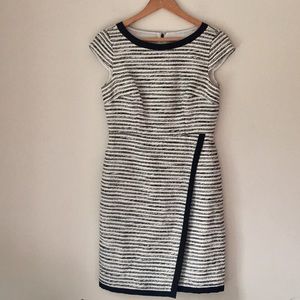 Ann Taylor Petite Asymmetrical Tweed Dress Size 4P